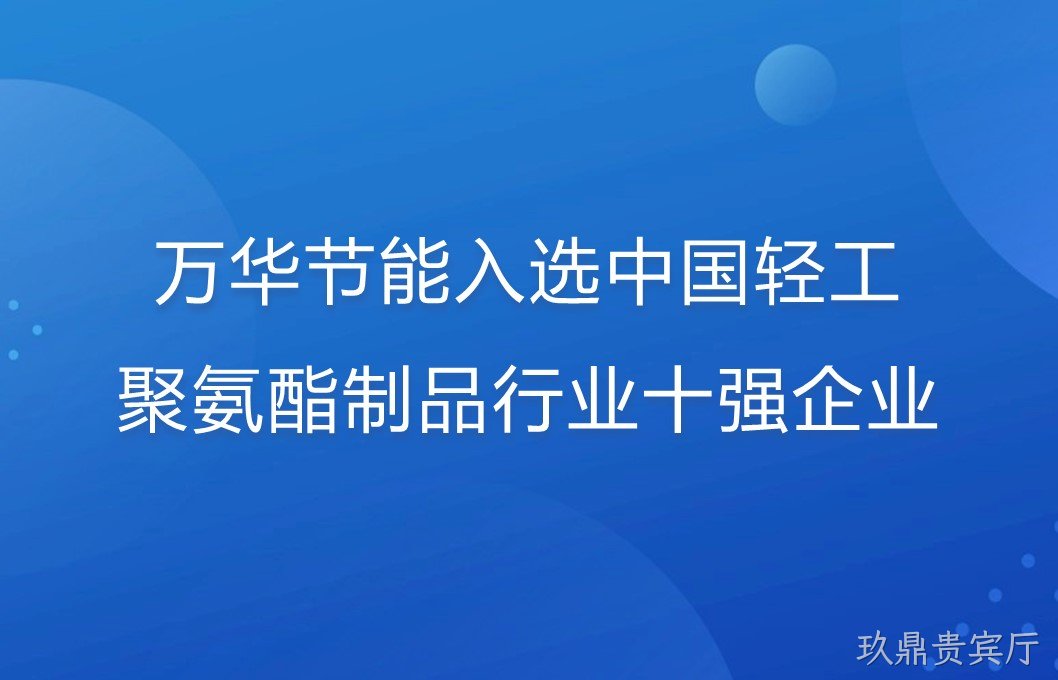玖鼎贵宾厅入选中国轻工聚氨酯制品行业十强企业！